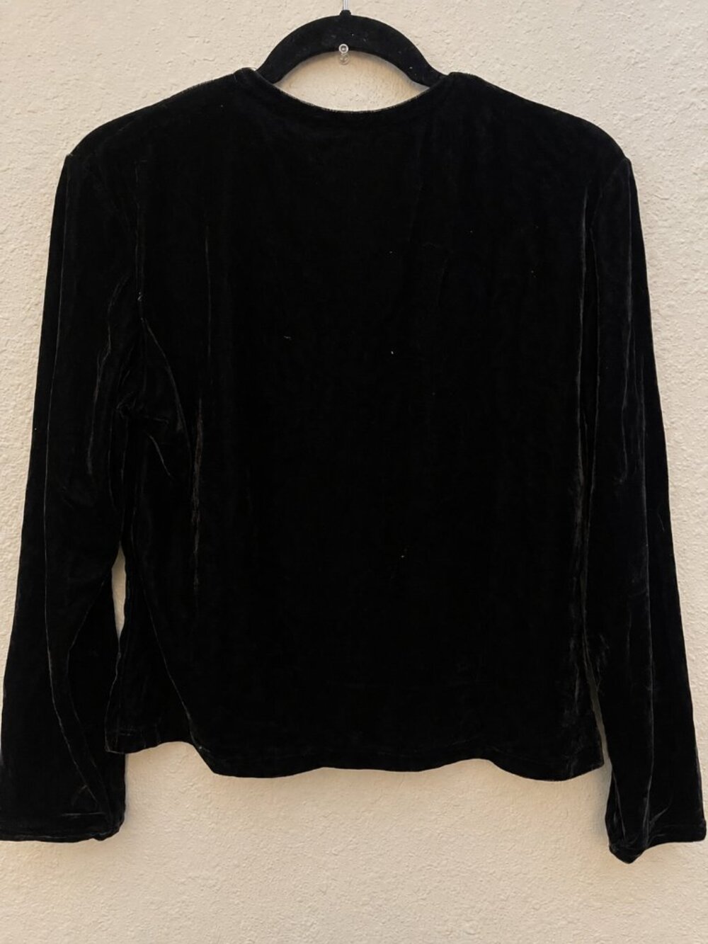 Velvet Embroidered Ribbon Rose Top - Picture 3 of 3